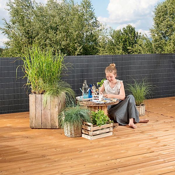 Windhager Sichtschutzzaunmatten aus UV- und witterungsbeständigem PVC, L: 3 günstig online kaufen