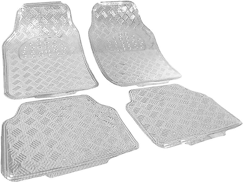 Woltu Fußmatte, Universal Auto Fußmatten 4-teilig Alu Chrom Optik günstig online kaufen