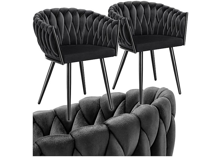 tectake Esszimmerstuhl Küchenstuhl Astano, Belastbarkeit 120 kg, schwarz (S günstig online kaufen