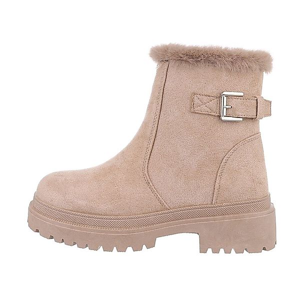 Ital-Design Damen Schnürschuhe Freizeit Plateaustiefelette Blockabsatz günstig online kaufen