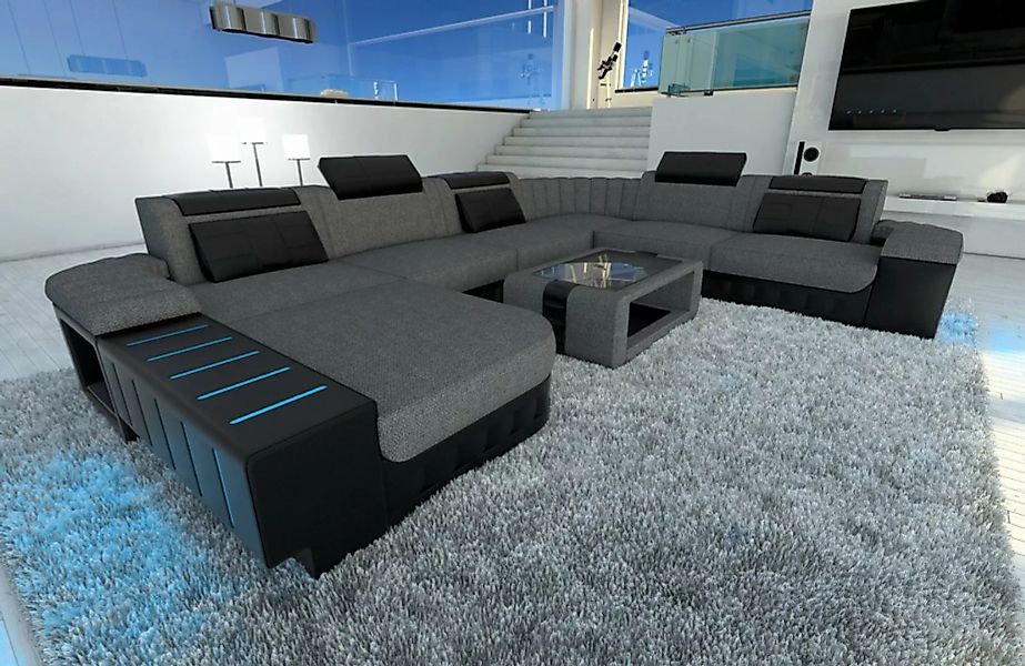 Sofa Dreams Wohnlandschaft Sofa Couch Stoff Bellagio XXL U Form Polster Sto günstig online kaufen