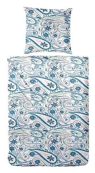 Primera Bettwäsche "Mako-Satin-Bettwäsche Pastel Paisley" 2 Stk. tlg. mit e günstig online kaufen