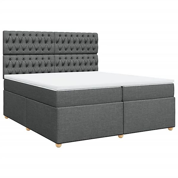 vidaXL Boxspringbett mit Matratze Dunkelgrau 200x200 cm Stoff 3291395 günstig online kaufen