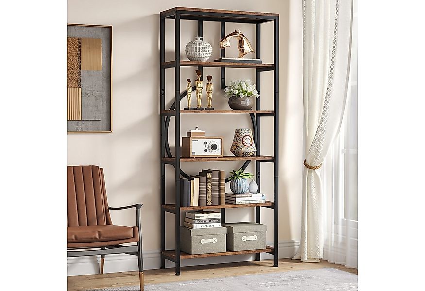 Tribesigns Bücherregal industrielles 6-stöckige Etagere-Bücherregal, freist günstig online kaufen