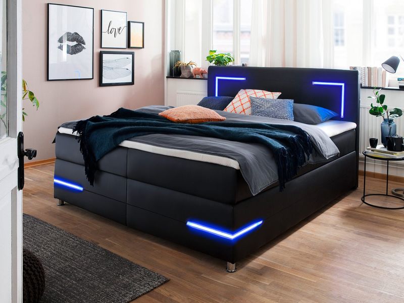 wonello Boxspringbett Lights 2.0, mit LED günstig online kaufen