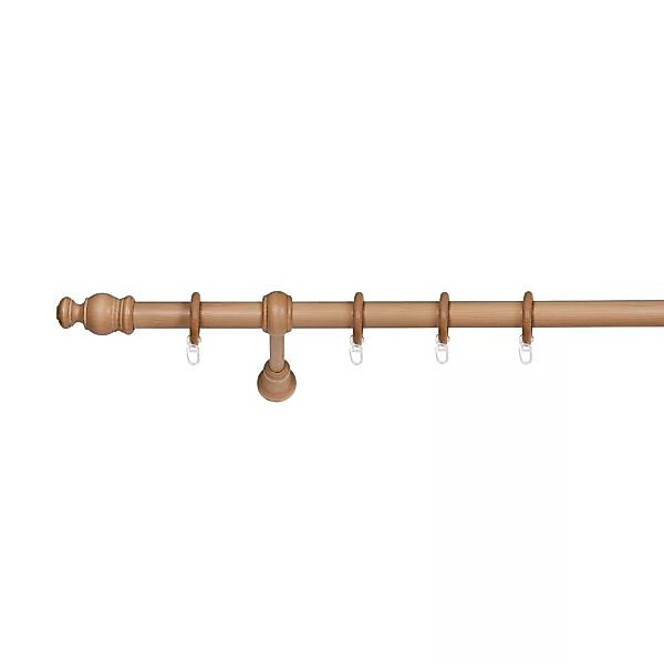 Mydeco Gardinenstange-Set Mini Holzgarnitur Buche 28 mm Länge 160 cm günstig online kaufen