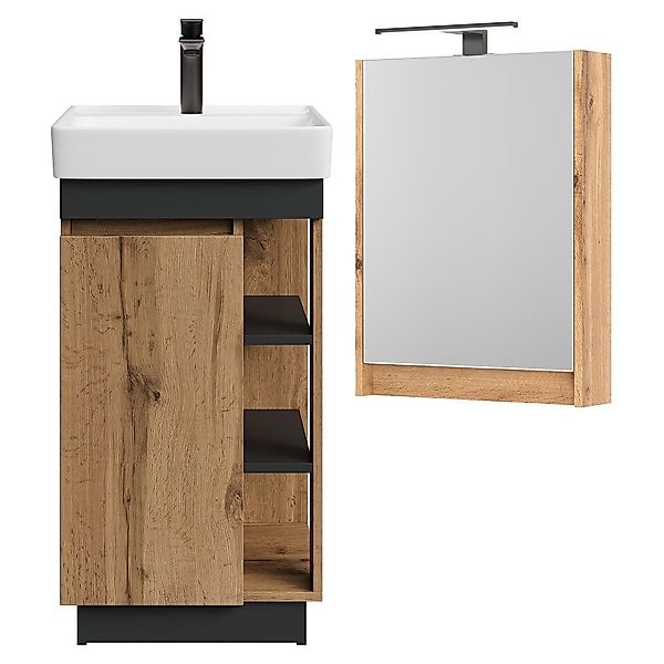 Planetmöbel Badmöbel-Set Nyx, (50cm Waschtisch mit günstig online kaufen