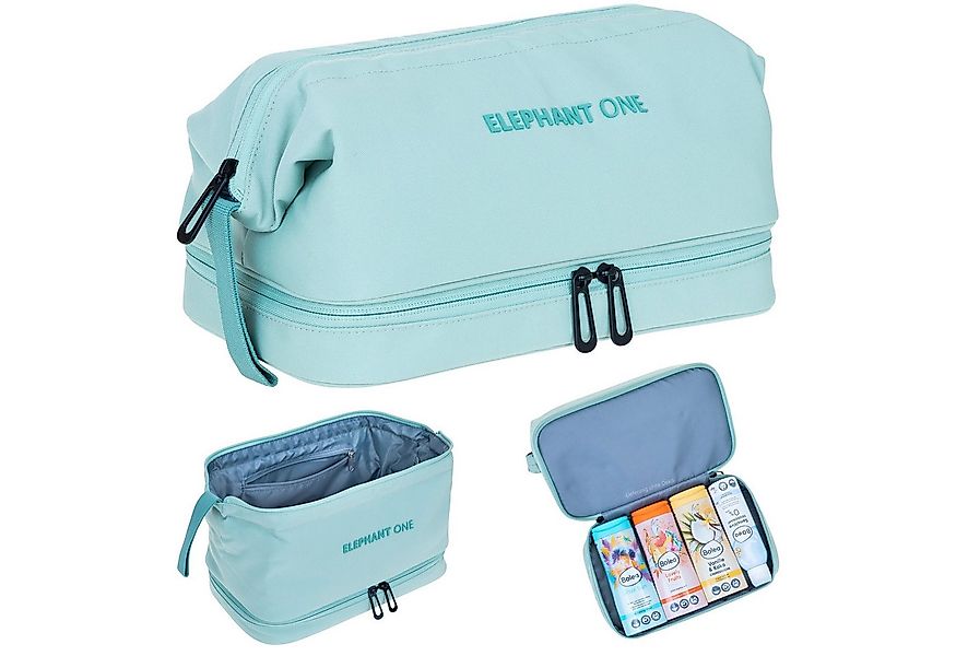 ELEPHANT Kulturbeutel Kulturtasche Bodenfach Innentaschen Washbag Kosmetikt günstig online kaufen
