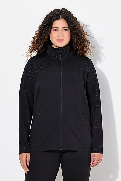 Ulla Popken Sweatjacke Sweatjacke Powerstretch Stehkragen günstig online kaufen
