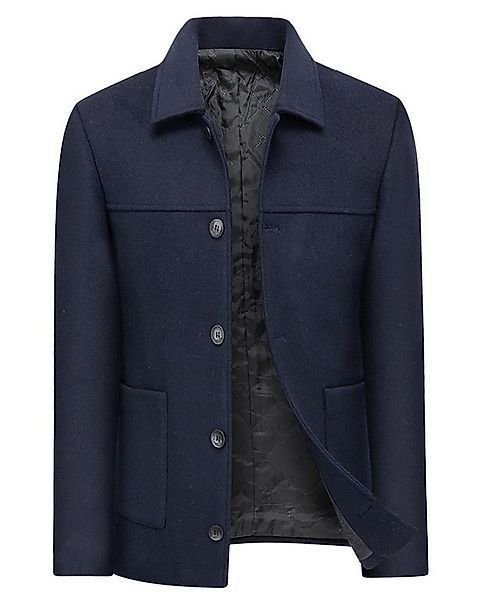 Allthemen Wollmantel Herren Kurzmantel Winter Winterjacke Slim Fit Winterma günstig online kaufen
