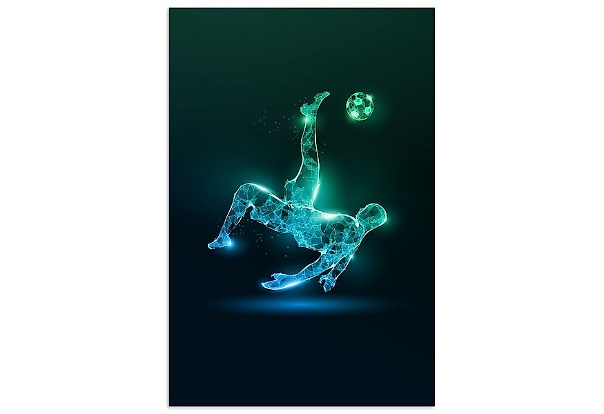 MuchoWow Poster Fußball - Fußballer - Junge - Schwarz, (1 St), Poster ohne günstig online kaufen