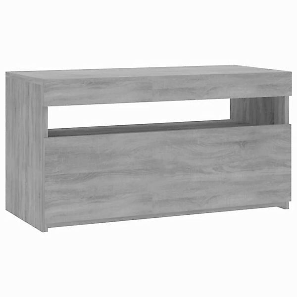 vidaXL TV-Schrank TV-Schrank mit LED Leuchten Grau 75x35x40 cm Lowboard günstig online kaufen