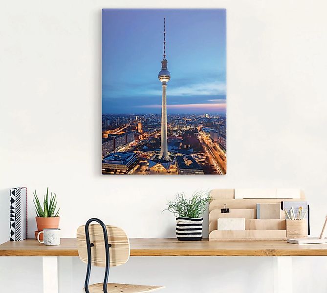 Artland Wandbild "Berlin Fernsehturm", Deutschland, (1 St.), als Leinwandbi günstig online kaufen