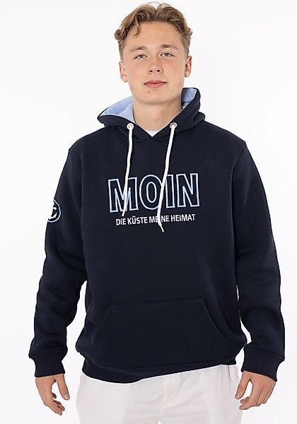 Zwillingsherz Hoodie "Moin" mit gesticktem Schriftzug günstig online kaufen
