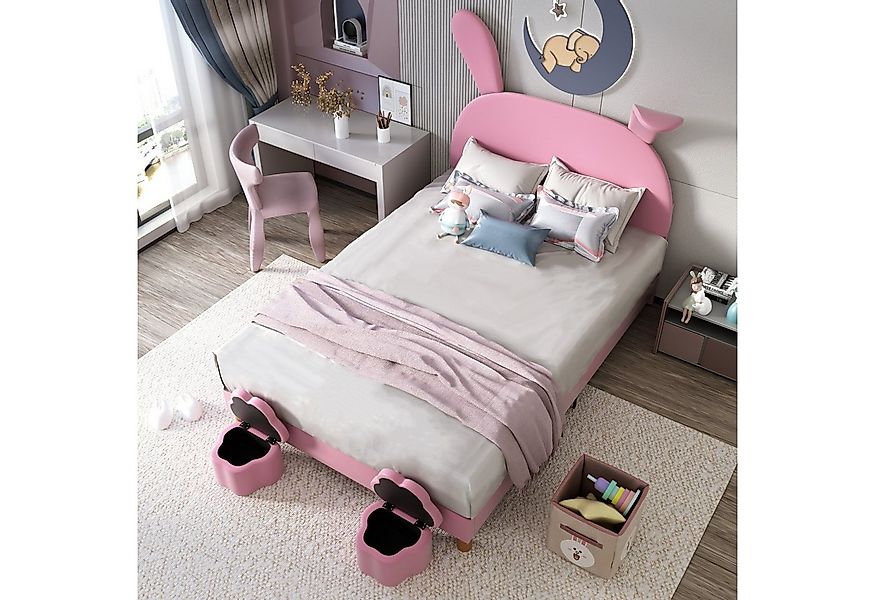 STILVORA Polsterbett 140x200 Polsterbett mit Stauraum,Jugendbett mit verste günstig online kaufen