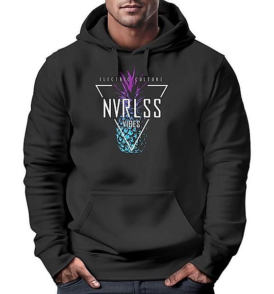 Neverless Hoodie Hoodie Herren Ananas Dreieck Triangle Pineapple Electronic günstig online kaufen