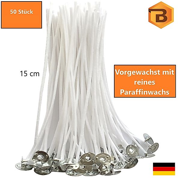 Bienenbiya Kerzenhalter Kerzendochte 50 Stk. 15 günstig online kaufen