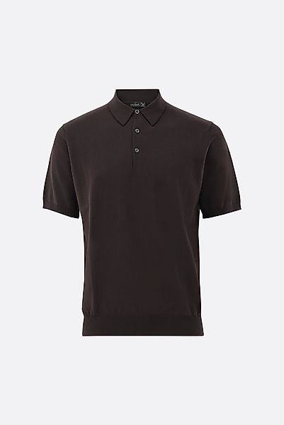 Strick Poloshirt mit Detail aus Air Cotton günstig online kaufen
