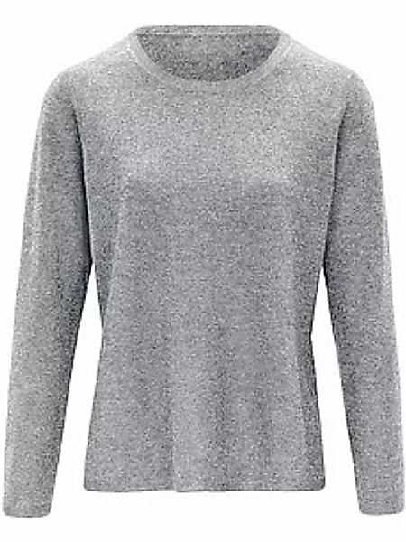 Rundhals-Pullover aus Schurwolle und Kaschmir include grau günstig online kaufen