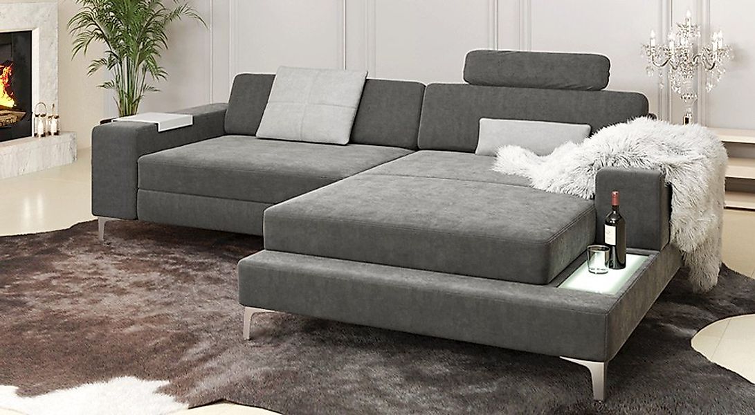 BULLHOFF Ecksofa Designsofa Ecksofa Eckcouch L-Form Sofa »MÜNCHEN IV« von B günstig online kaufen