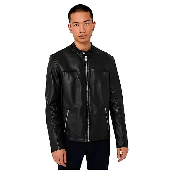 Only & Sons Dean Leather Si 9131 Jacke XS Black günstig online kaufen