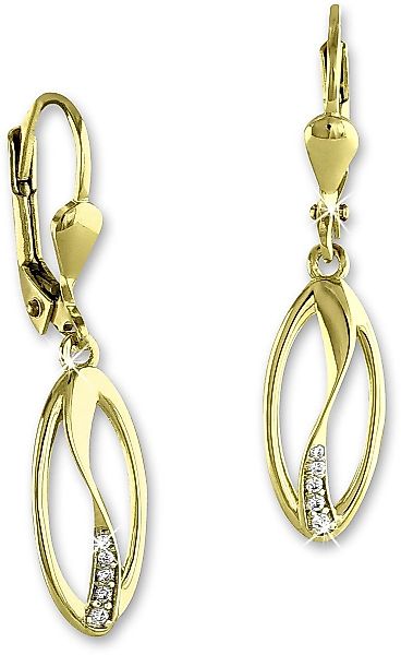 GoldDream Paar Ohrhänger GoldDream Ellipse Ohrringe günstig online kaufen
