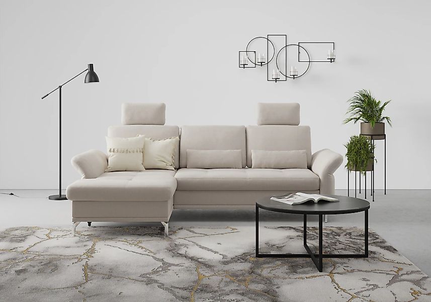 Home affaire Ecksofa "Palm Beach L-Form" Federkern, mit Sitztiefenverstellu günstig online kaufen