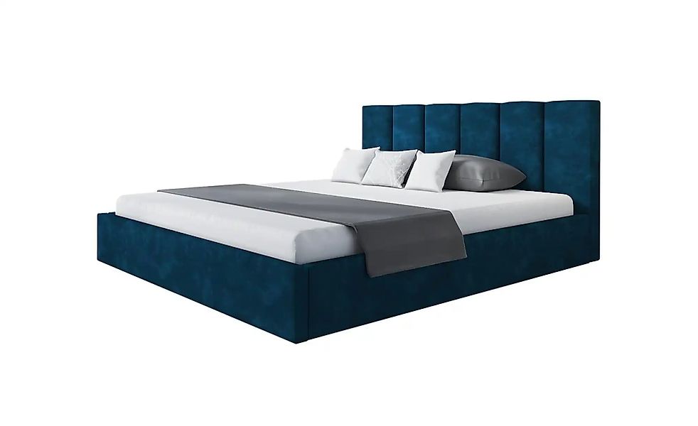 Polsterbett mit Stauraum Slindon ¦ blau ¦ Maße (cm): B: 148 H: 90 Betten > günstig online kaufen