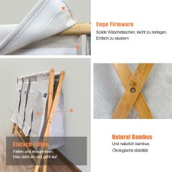 AdelDream Wäschekorb Bambus,Wäschesammler für Schmutzwäsche Wäsche günstig online kaufen