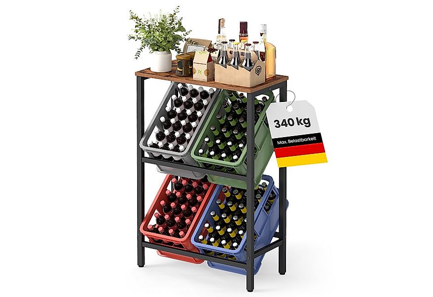 SONGMICS Flaschenregal Getränkekistenregal Aufbewahrungsregal Getränkeregal günstig online kaufen