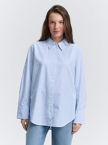 TOM TAILOR Langarmbluse Blusen & Shirts Loose Fit Popeline Hemdbluse günstig online kaufen