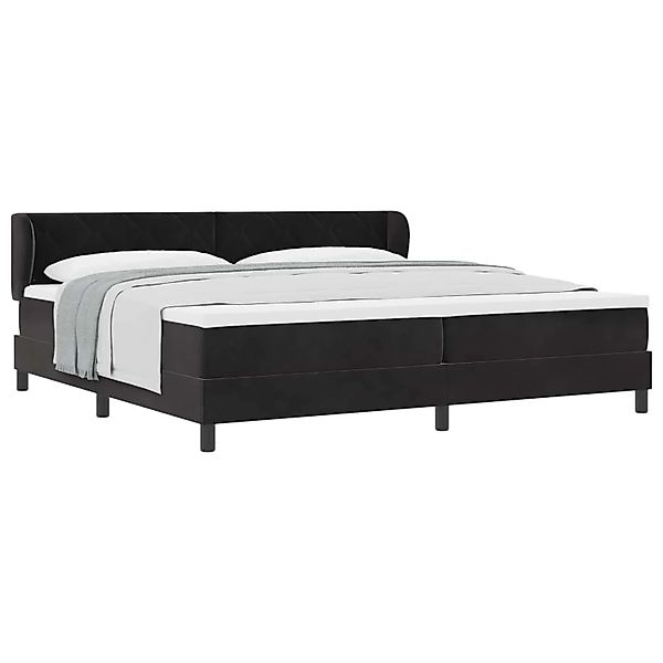 vidaXL Boxspringbett mit Matratze Schwarz 200 x 200 cm Samt 3340462 günstig online kaufen