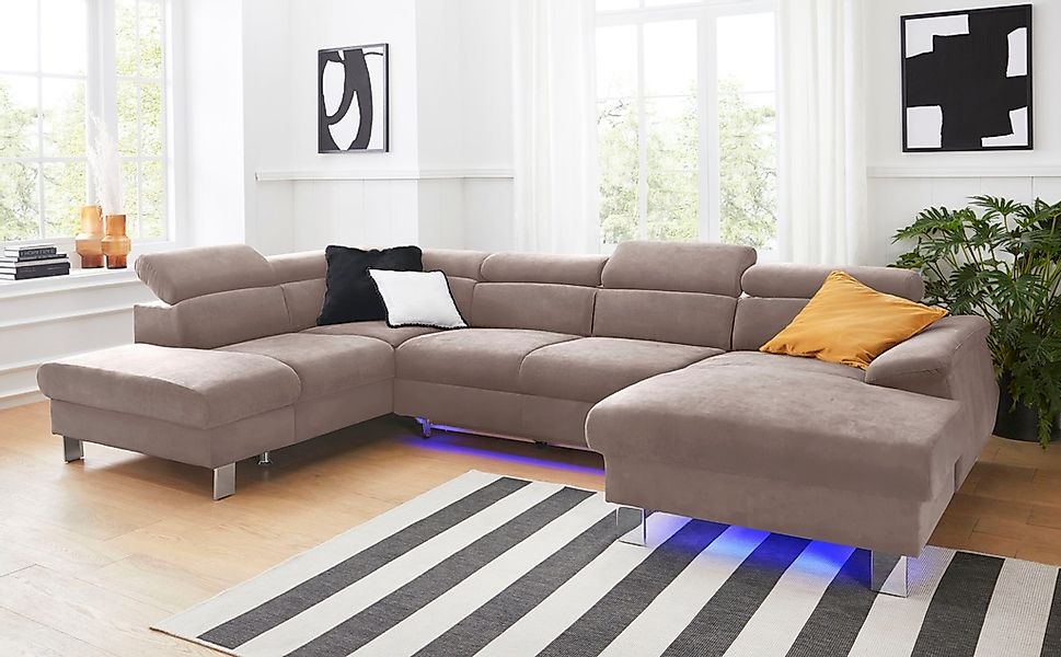 COTTA Polstergarnitur "Komaris U-Form, B: 320 bzw. 100 cm (Set: Wohnlandsch günstig online kaufen