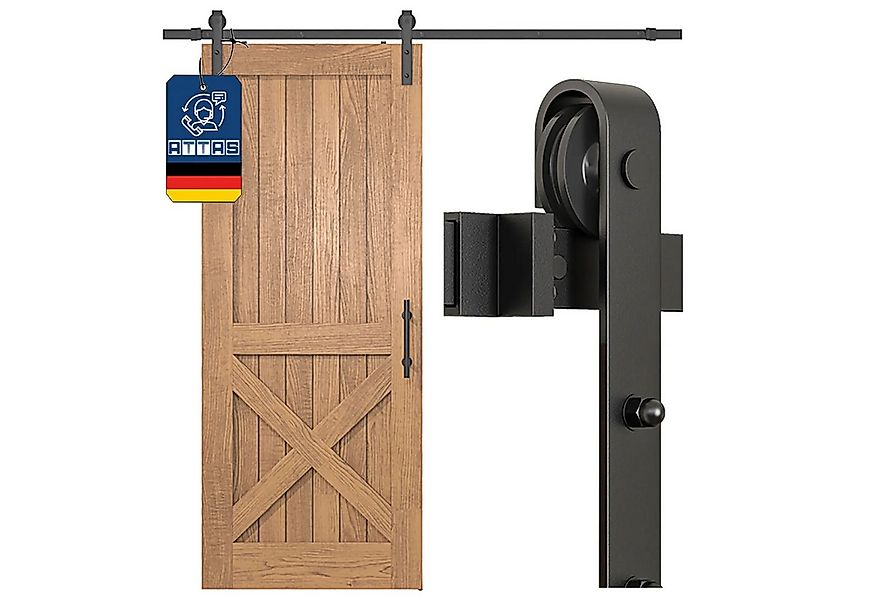 ATTAS Schiebetür Schiebetürsystem Schiebetür Komplett Set 200cm, Laufschien günstig online kaufen
