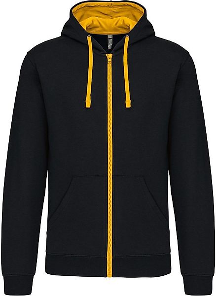 Kariban Kapuzensweatjacke HERREN-KAPUZENSWEATSHIRT BICOLOR mit Reißverschlu günstig online kaufen