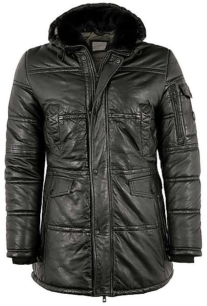 bugatti Lederjacke BU-106 Echtleder Herren Ledermantel Steppmantel Kapuze L günstig online kaufen