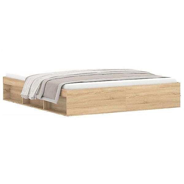 vidaXL Bettgestell, Bettrahmen Sonoma-Eiche 180x200 cm günstig online kaufen