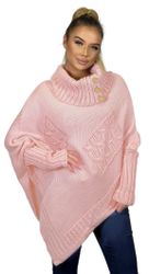 Mississhop Strickponcho Poncho Strick Sweatshirt Pullover günstig online kaufen