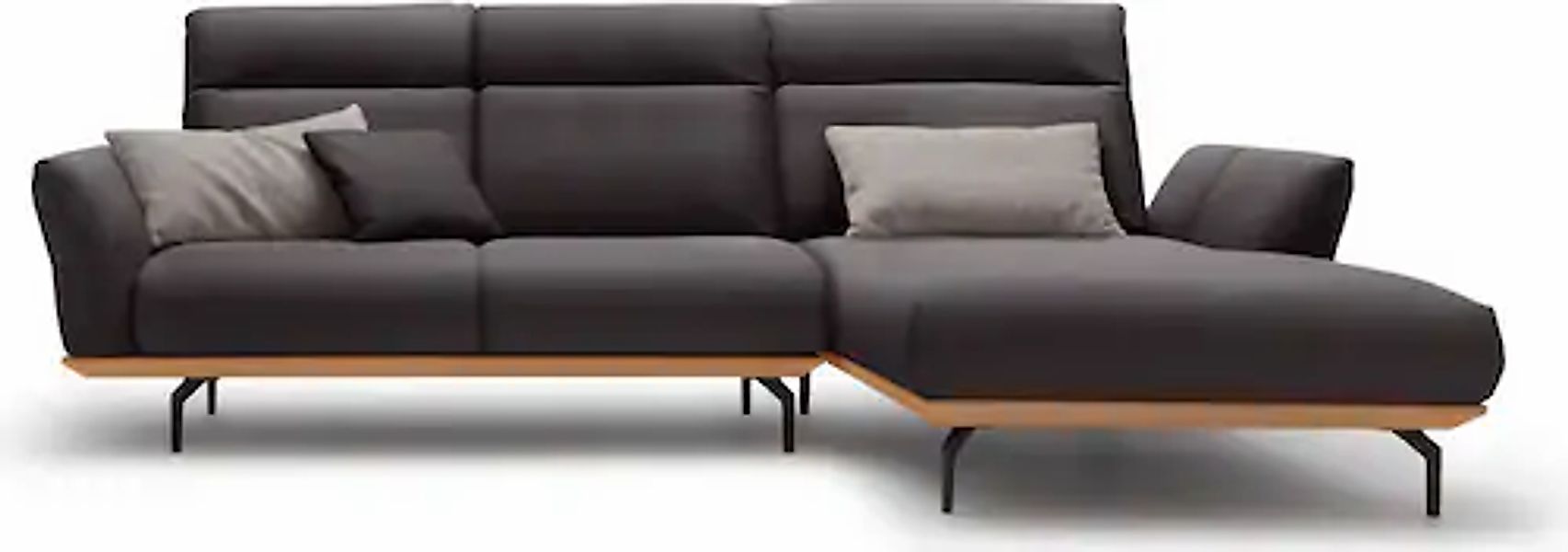 Creation BY ROLF BENZ Ecksofa »CR.460« Sockel in Eiche, Alugussfüße in umbr günstig online kaufen