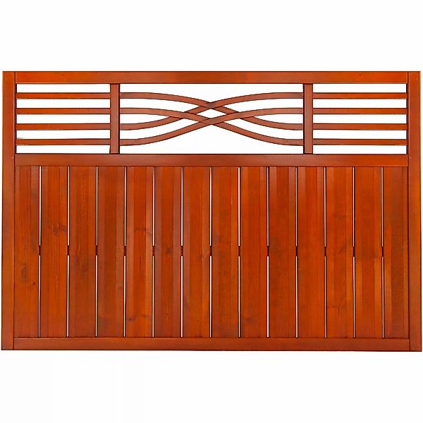 Vorgartenzaun Malaga 120 cm x 180 cm Teak günstig online kaufen