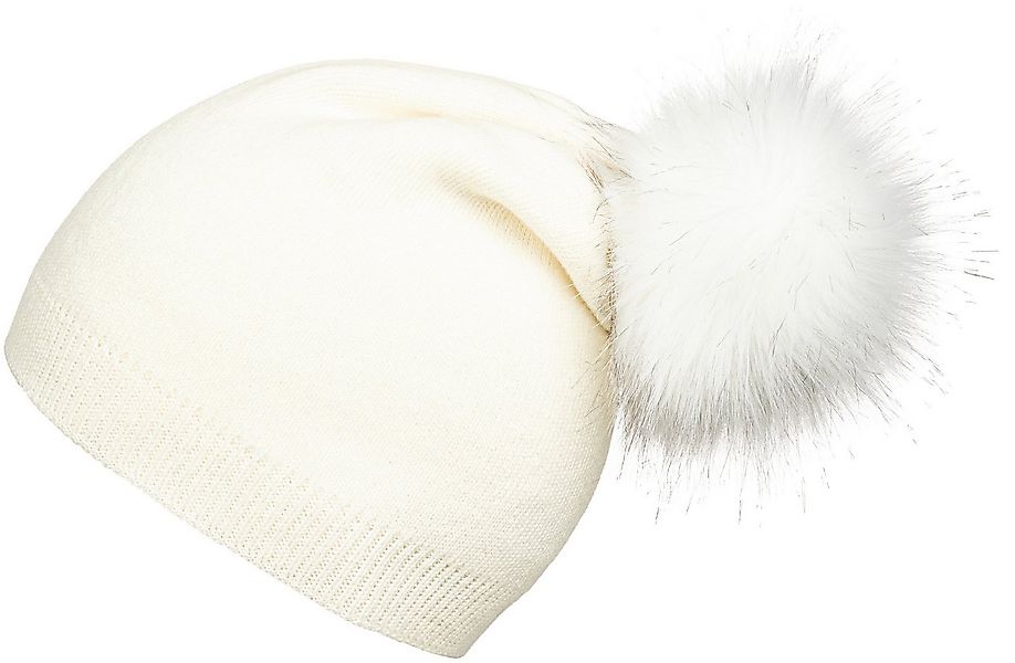 Caspar Bommelmütze MU225 warme, feine Damen Beanie Bommelmütze Doppellagige günstig online kaufen