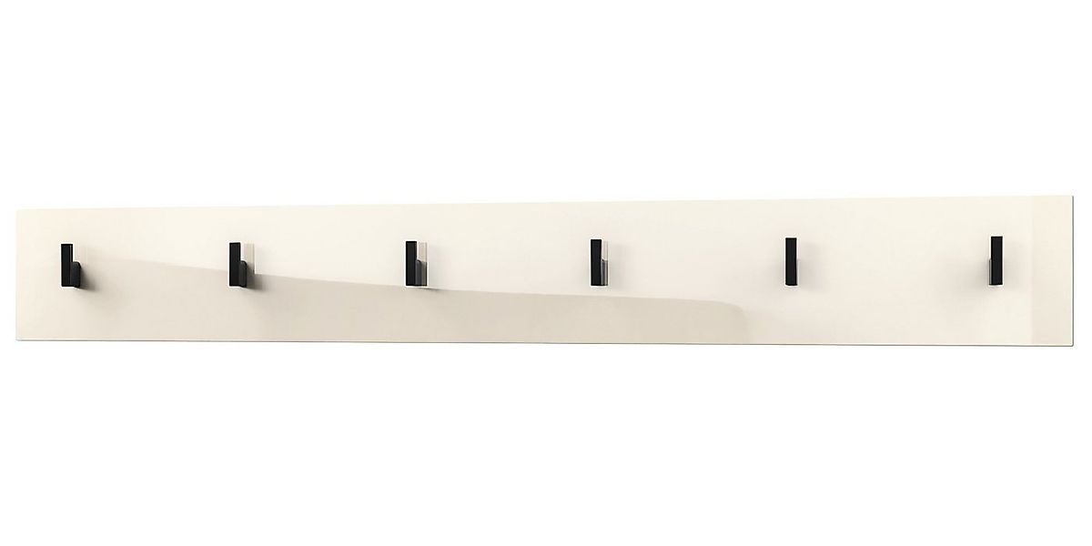 Vladon Garderobenpaneel Linea V1 (Wandgarderobe, mit 6 Kleiderhaken), Creme günstig online kaufen