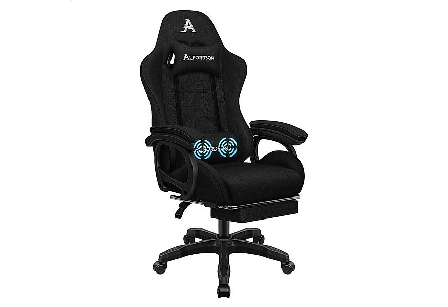 ALFORDSON Gaming-Stuhl mit Massage-Lordosenstütze, ergonomisch, mit Kopfstü günstig online kaufen