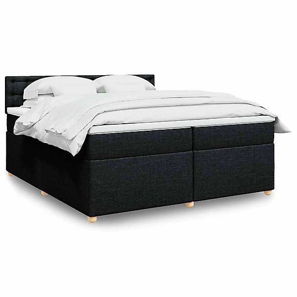 vidaXL Boxspringbett mit Matratze Schwarz 200x200 cm Stoff 3289103 günstig online kaufen