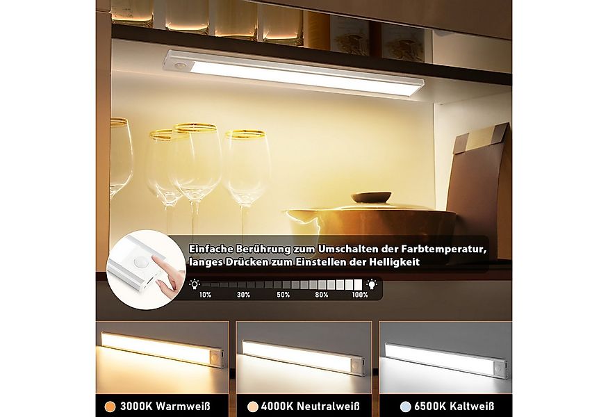 ZMH LED Unterbauleuchte mit Bewegungsmelder Aufladbar Schranklicht USB 1500 günstig online kaufen