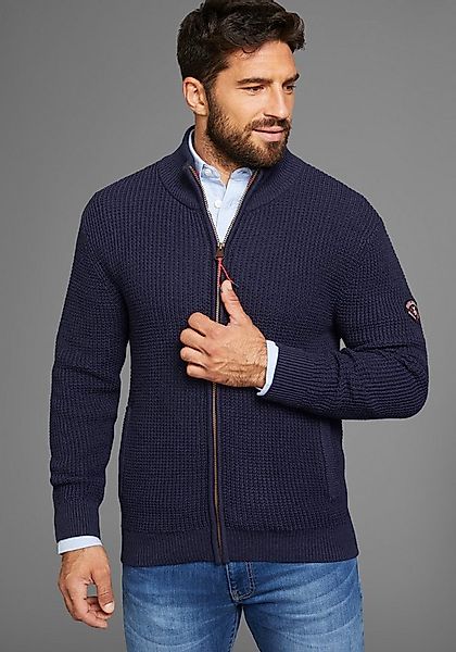 DELMAO Strickjacke Bis Größe 3XL mit Wabenstruktur günstig online kaufen