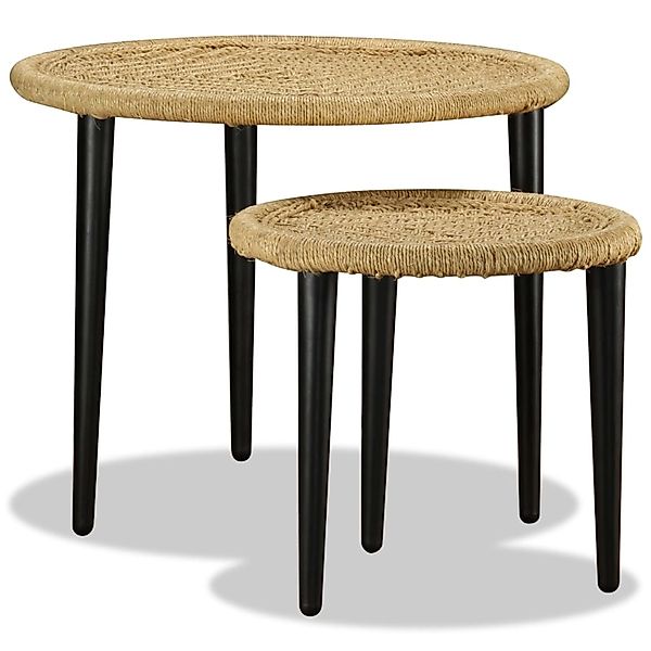 vidaXL Couchtisch-Set 2-Tlg Naturjute 244218 günstig online kaufen