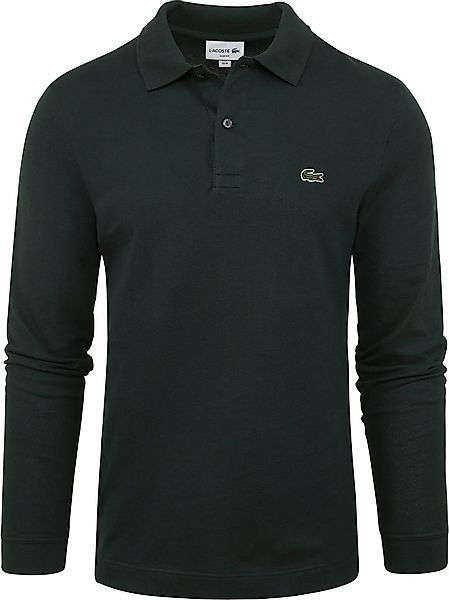 Lacoste Langarm-Poloshirt Dunkelgrün - Größe S günstig online kaufen