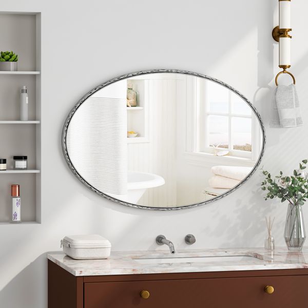 STILVORA Spiegel Ovaler Bronzespiegel für Schminktisch,Bogenspiegel günstig online kaufen