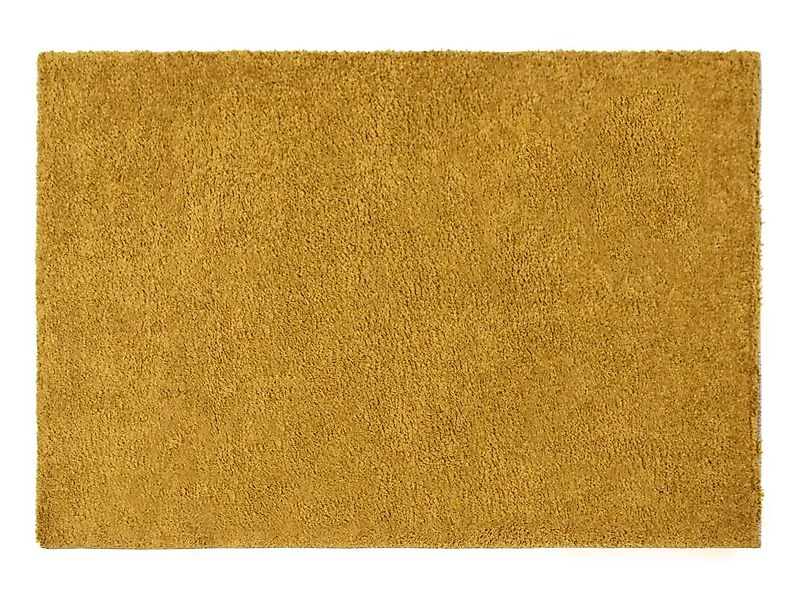 Hochflorteppich - 120 x 170 cm - Senfgelb - MILINIO günstig online kaufen